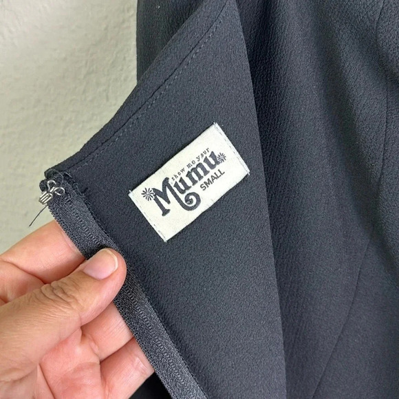 Show Me Your Mumu The Upton Off Shoulder Maxi Black Dress w/ side Slit size S - Picture 8 of 15